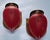 Art Deco Vintage Art Deco Light Old Lamp Wall Sconces Fixture Brass & Star Red Glass Shade Ship Light Lamp - Pair For Sale - Image 3 of 5