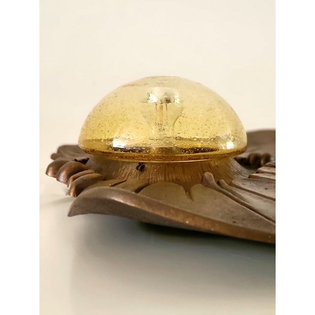 Monumental Sculptural Bronze Wall Lamp 1960s For Sale - Image 12 of 17