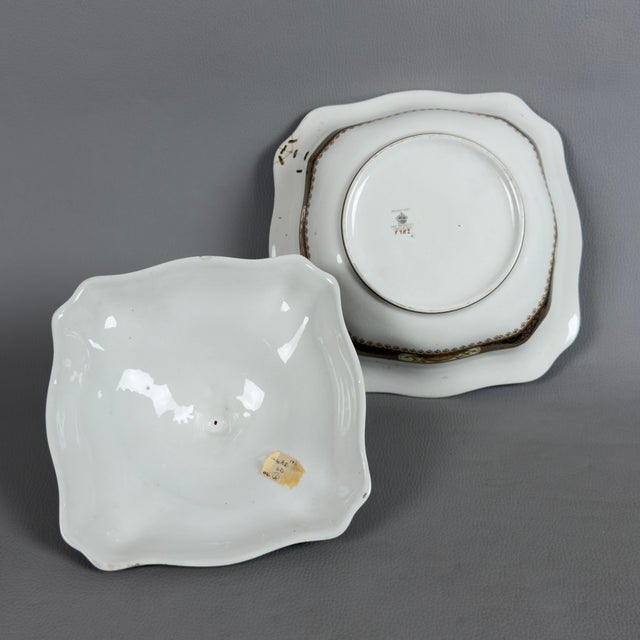 Antique English Hand-Decorated Porcelain Tureen from Soho Pottery, 1913 For Sale - Image 5 of 13