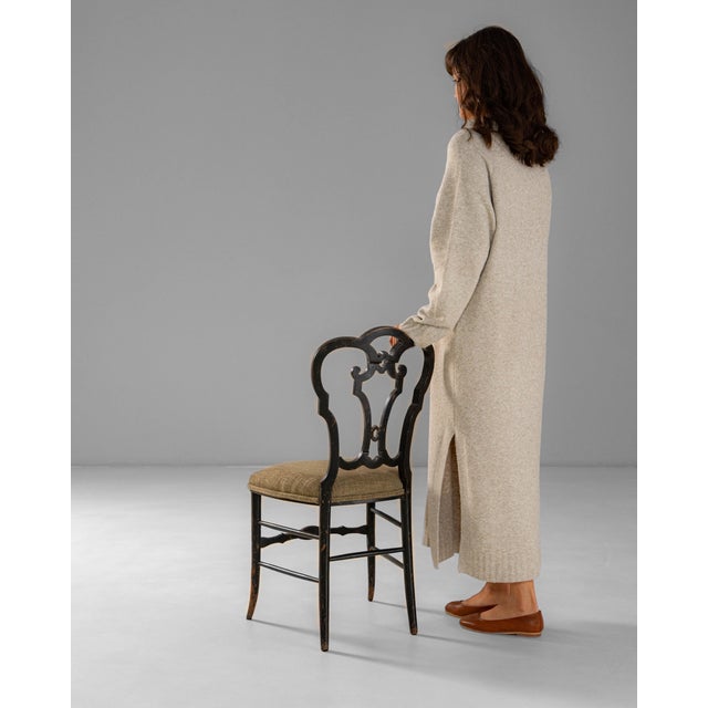 1860s French Baroque Revival Wooden Chair With Upholstered Seat For Sale - Image 4 of 18