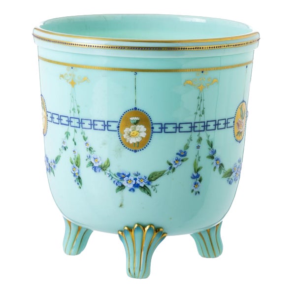 Neoclassical Glass Cachepot, 19th Century For Sale
