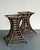 Willow and Reed Vintage Boho Willow and Reed Stacked Rattan Table Pedestals - A Pair For Sale - Image 4 of 12
