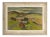 Mid 20th Century "Peach Orchard in the Valley" Landscape Oil Painting by Charles Harsanyi, Framed For Sale