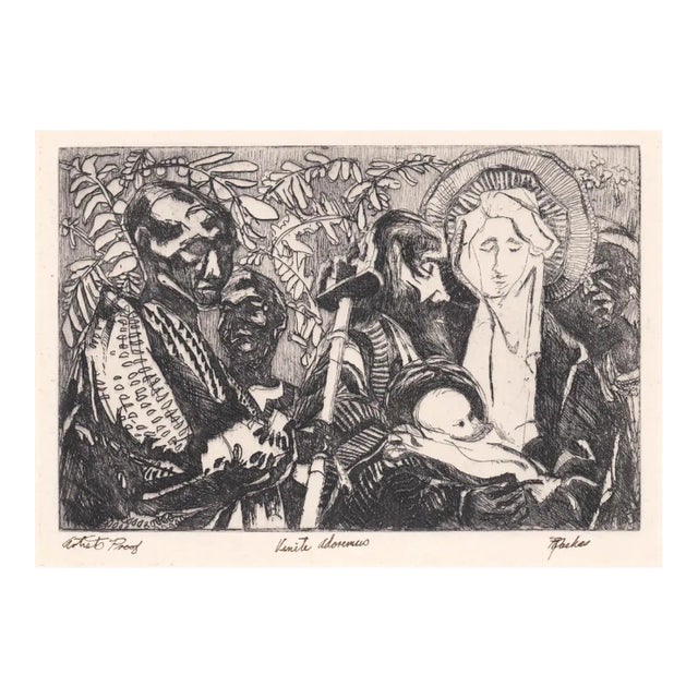 Venite Adoremus Figural Etching For Sale