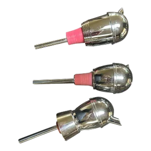Vintage Mid Century Modern Chrome Pour Spouts or 1 Ounce Pourers- Set of 3