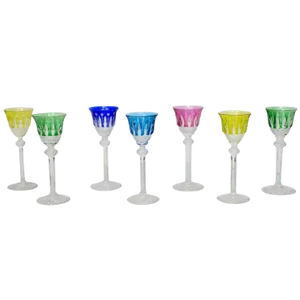 1950s "Tommy Crystal Liquor Glass" by Saint-Louis Cristallerie - Set of 7
