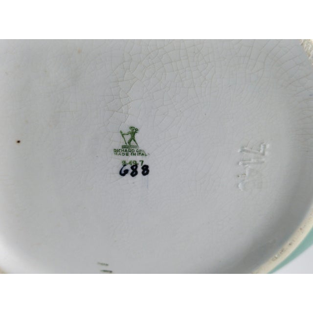 Chartreuse Vintage Green Ceramic Vase by Giovanni Gariboldi for Richard Ginori, 1950s For Sale - Image 8 of 9