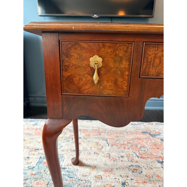 Baker Furniture Company Walnut Low Boy For Sale - Image 4 of 7