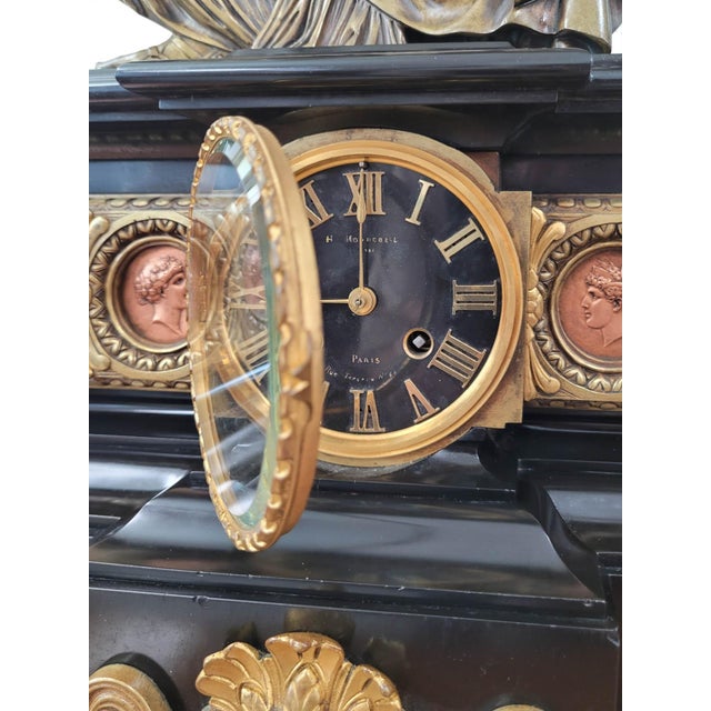 19th Century French Empire Clock, Japy Frères Et Cie Movement For Sale - Image 10 of 18