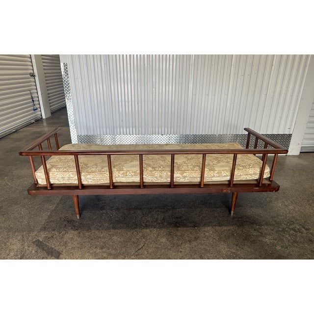 Modernage 1950s Mid Century Modern Modernage Spindle Back Sofa For Sale - Image 4 of 15