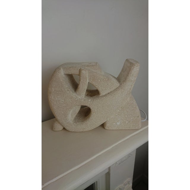 Beige Luberon Stone Lamp by Albert Tormos, 1970s For Sale - Image 8 of 11