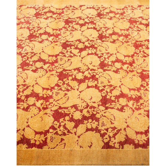 Solo Rugs Mogul, One-of-a-Kind Hand-Knotted Area Rug - Yellow, 4' 1" x 4' 1" For Sale - Image 4 of 8