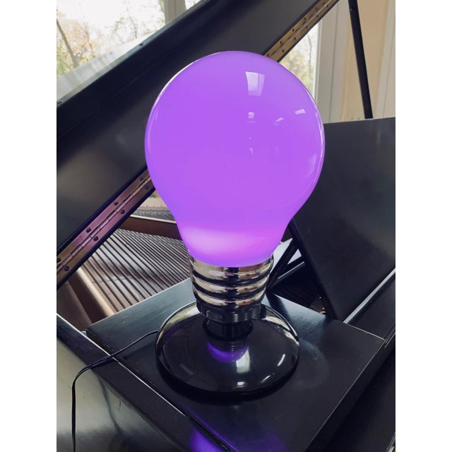 Postmodern 1980s Pop Art Post Modern Neon Lightbulb Lamp For Sale - Image 3 of 11