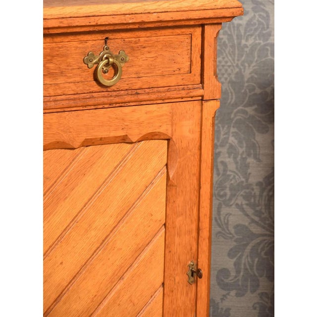 Wood Oak Bedside Cabinets, 1890s, Set of 2 For Sale - Image 7 of 8