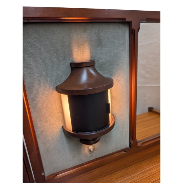 Vintage 3V Dressing Table with Tilting Mirror and Integrated Lamp, 1950s For Sale - Image 6 of 17