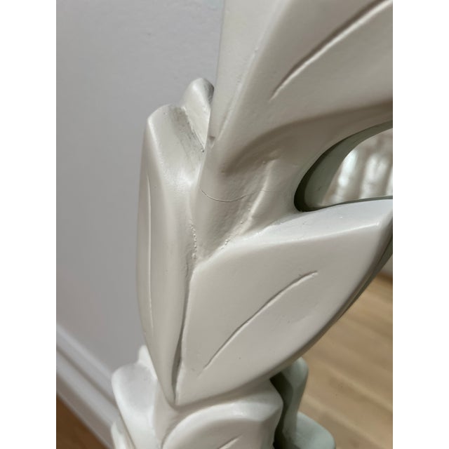 Large Mid 20th Century Serge Roche Style White Plaster Mirror | Chairish