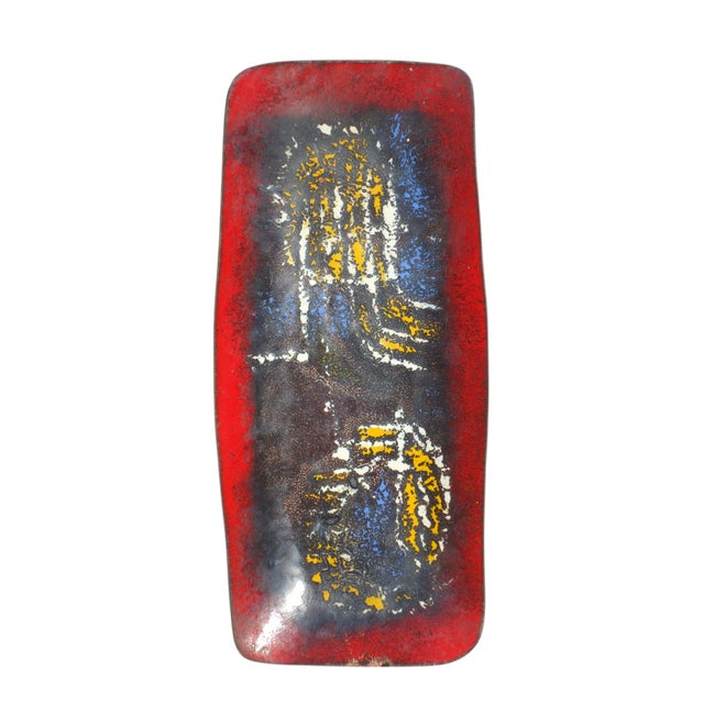 Italian Abstract Enamel and Copper Art Bowl, 1950s For Sale - Image 6 of 6