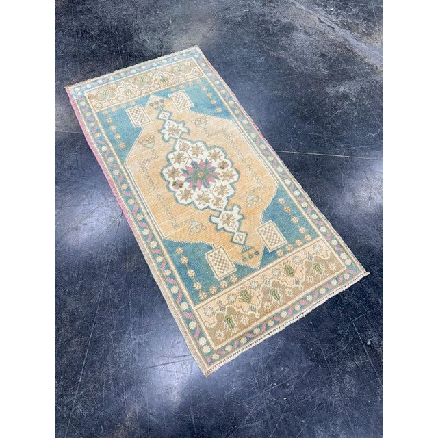 Turkish Oushak Runner Rug 2'6" x 6'5" #17490 For Sale In Houston - Image 6 of 8