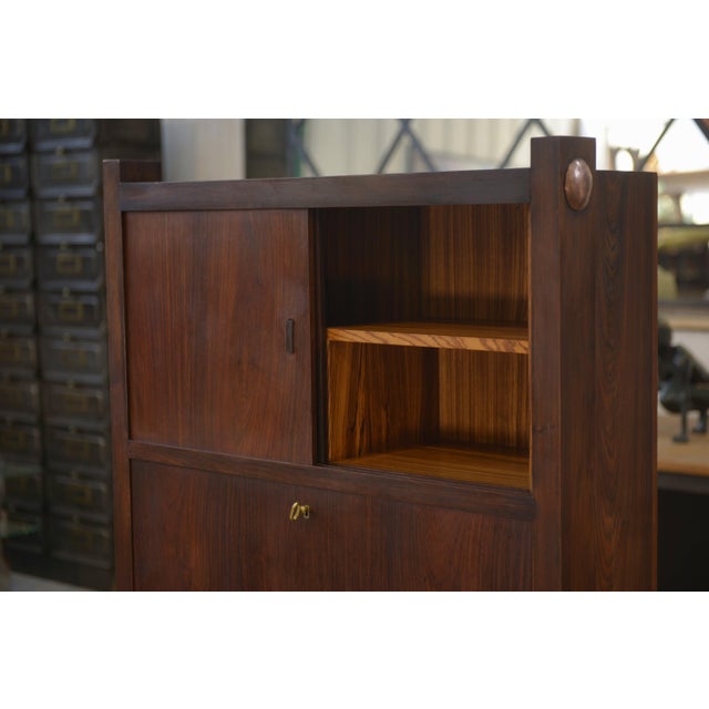 Wooden Secretary Desk, 1950s For Sale - Image 4 of 13