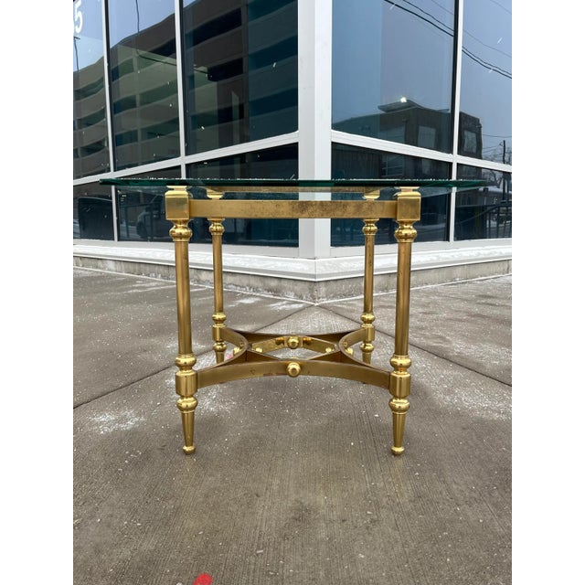Gothic Neotransitional Gothic Brass End Table For Sale - Image 3 of 13