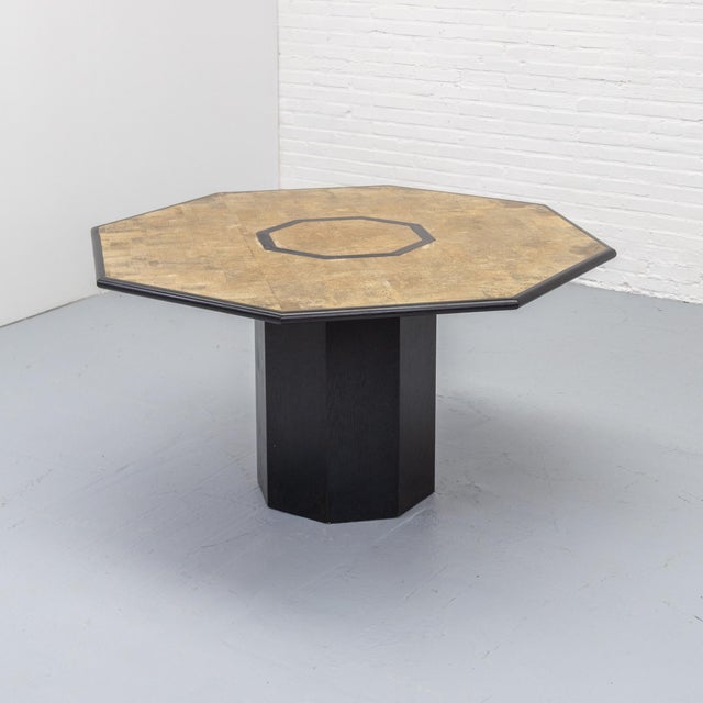 Octagonal Cork Dining Table, Italy, 1980s For Sale - Image 16 of 16
