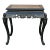 Vintage Chinese Black Relief Floral Carving Apron Claw Legs Side Console Table For Sale
