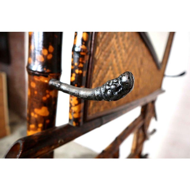 Brown Antique Bamboo Hall Stand For Sale - Image 8 of 10