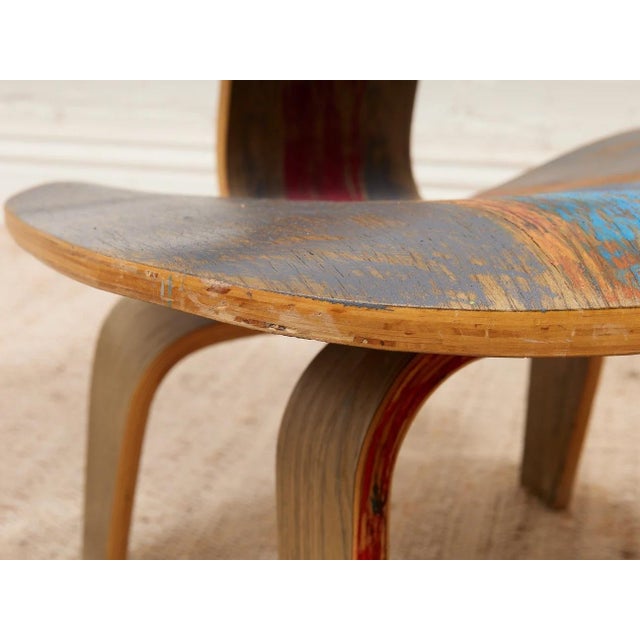 Mid 20th Century Spencer Collins Hand-Painted Molded Plywood Chair With Abstract Portrait For Sale - Image 12 of 12
