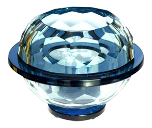 Italian Diamond Glass Bowl, 1960s