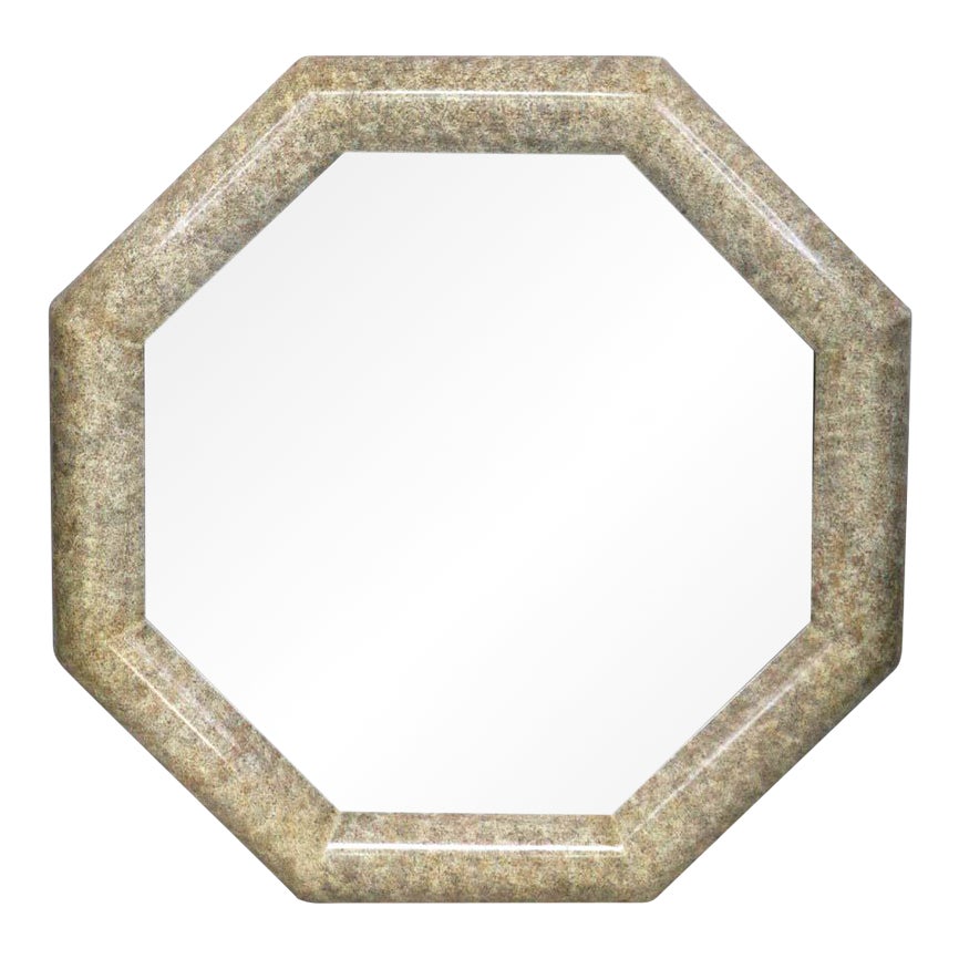 Large Vintage Octagonal Wall Mirror | Chairish