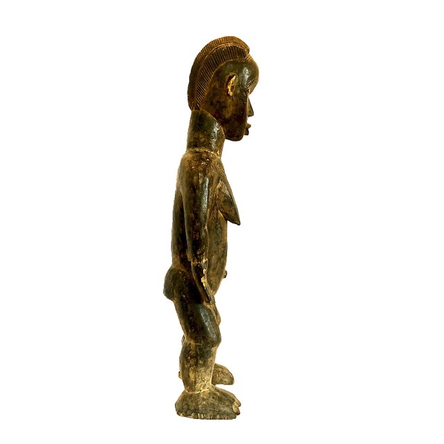 Wood African Hand-Carved Wooden Female Figure For Sale - Image 7 of 13