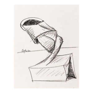 Seymour Lipton Sculpture Study Sketch, 1980