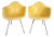 A Pair of Eames for Herman Miller Mid Century Lemon Yellow Fiberglass Shell Chair MCM For Sale