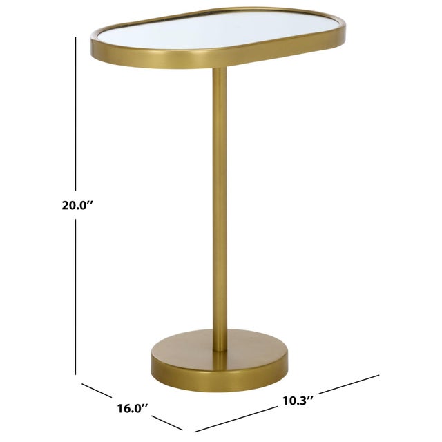 Contemporary Ikaky Side Table in Gold / Mirror For Sale - Image 3 of 8