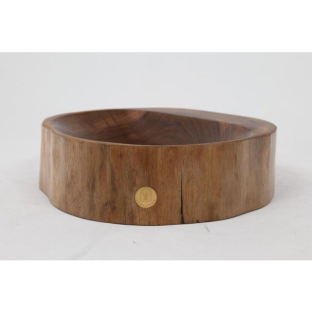 Carved Walnut Bathroom Sink by Logniture For Sale - Image 4 of 14