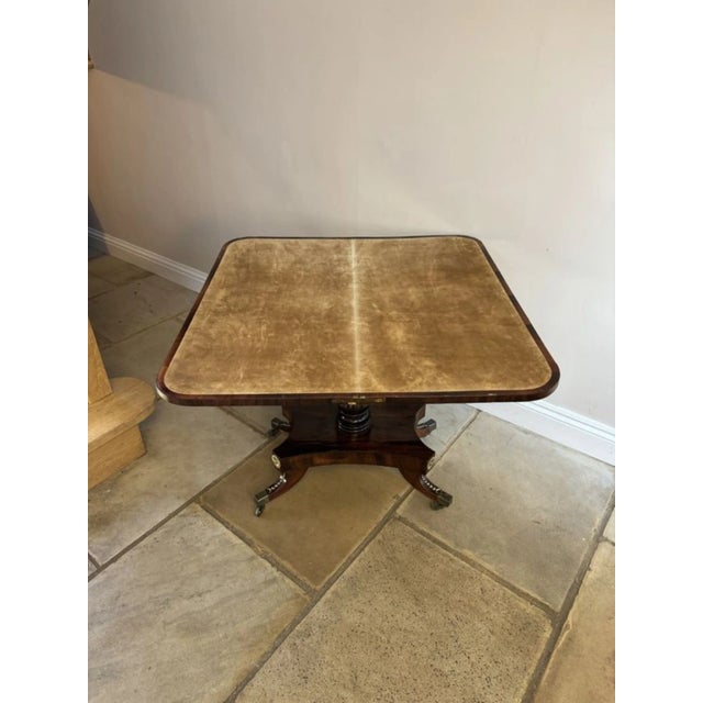 Brown Antique Regency Rosewood Card Tables, 1830, Set of 2 For Sale - Image 8 of 13