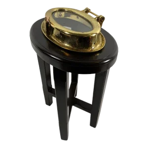 Solid Brass Catboat Porthole Table