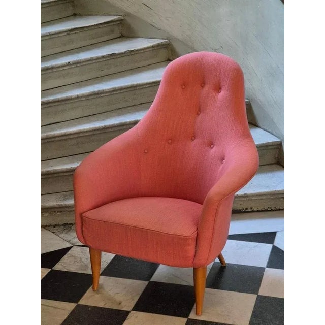 Scandinavian Modern Stor Adam Easy Chair by Kerstin Hörlin-Holmquist for Nordiska Kompaniet, 1950s For Sale - Image 6 of 18
