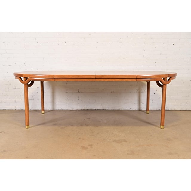 An exceptional mid-century modern Hollywood Regency Chinoiserie extension dining table By Michael Taylor for Baker...