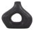 Beltram Black Modern Styled Ceramic Open Vase For Sale