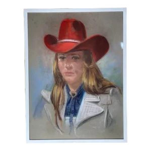 Portrait of a Woman in Red Hat