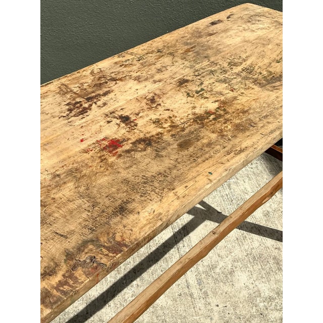 Wood Vintage Rustic Wood Console Table For Sale - Image 7 of 12