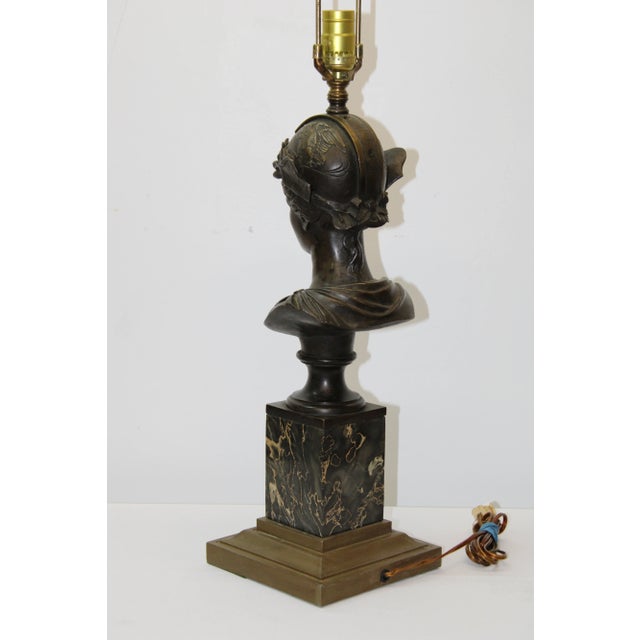 Bronze Roman Goddess Table Lamp For Sale In San Francisco - Image 6 of 7
