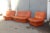 Cognac Leather Gabbiano Sofa & 2 Chairs from Lev&Lev, 1980s, Set of 3 For Sale - Image 11 of 18