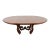 Henredon Italian Provincial Carved Walnut and Burl Wood Pedestal Extension Dining Table, Newly Refinished For Sale