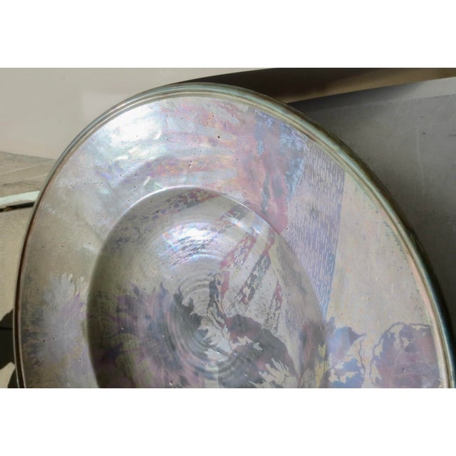 Clément Massier (1844-1917) Massive Luniville Floral Charger 24" Diameter Circa 1890 For Sale - Image 9 of 18