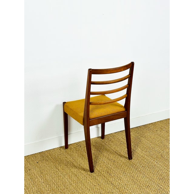 Scandinavian Teak and Corduroy Dining Chair, 1960 For Sale - Image 10 of 11