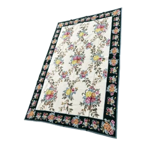 Handwoven French Style Needlepoint Rug 6'0" X 9'0"