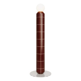 Handcrafted Ceramic Floor Lamp in Red Glaze For Sale