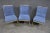 Mid 20th Century Mid Century Blue & Brass Side Chairs For Sale - Image 5 of 11